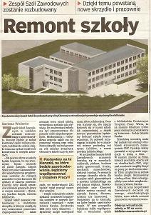 O rozbudowie naszej szkoły - artykuł -   Dziennik Zachodni  - 13 stycznia 2012 r.